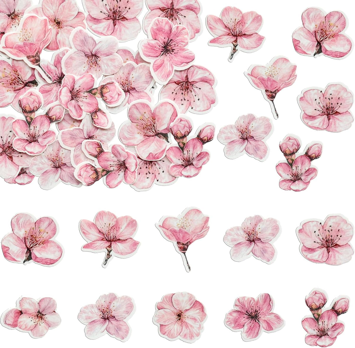 Ephlyn 50Pcs Edible Flowers Cake Topper Cupcake Toppers Wedding Themed Party Baby Shower Birthday