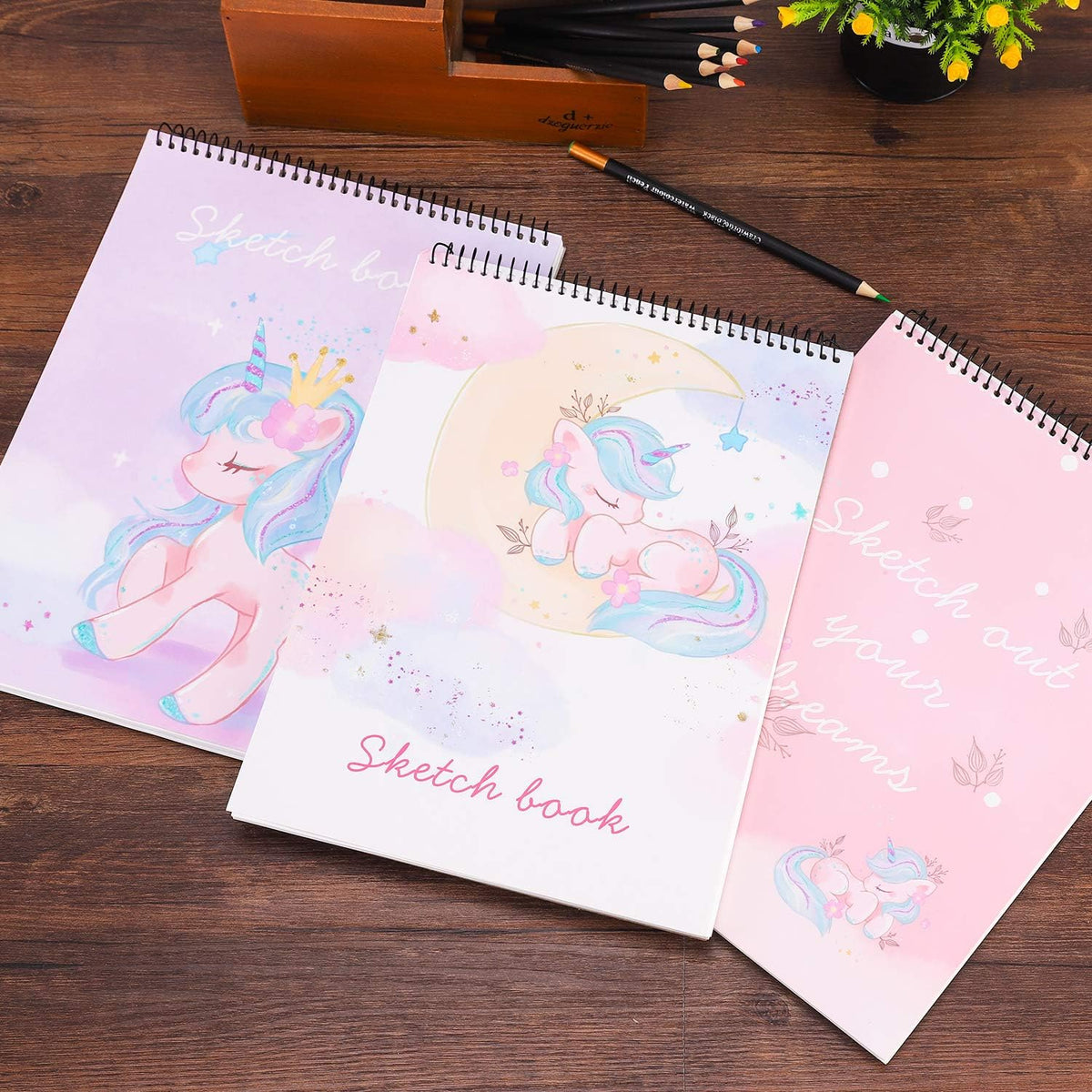 Sketch Book, 100 Pages (50 Sheets), Spiral Bound Artist Sketch Pad, Acid Free Drawing Paper for
