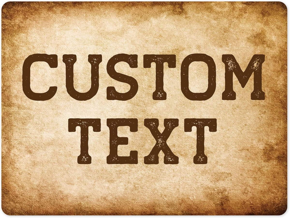 Custom Sign, Custom Street Sign, 11 Font Colors, 13 Font Styles, 4 Hole Options, 22 Sizes, 36x48