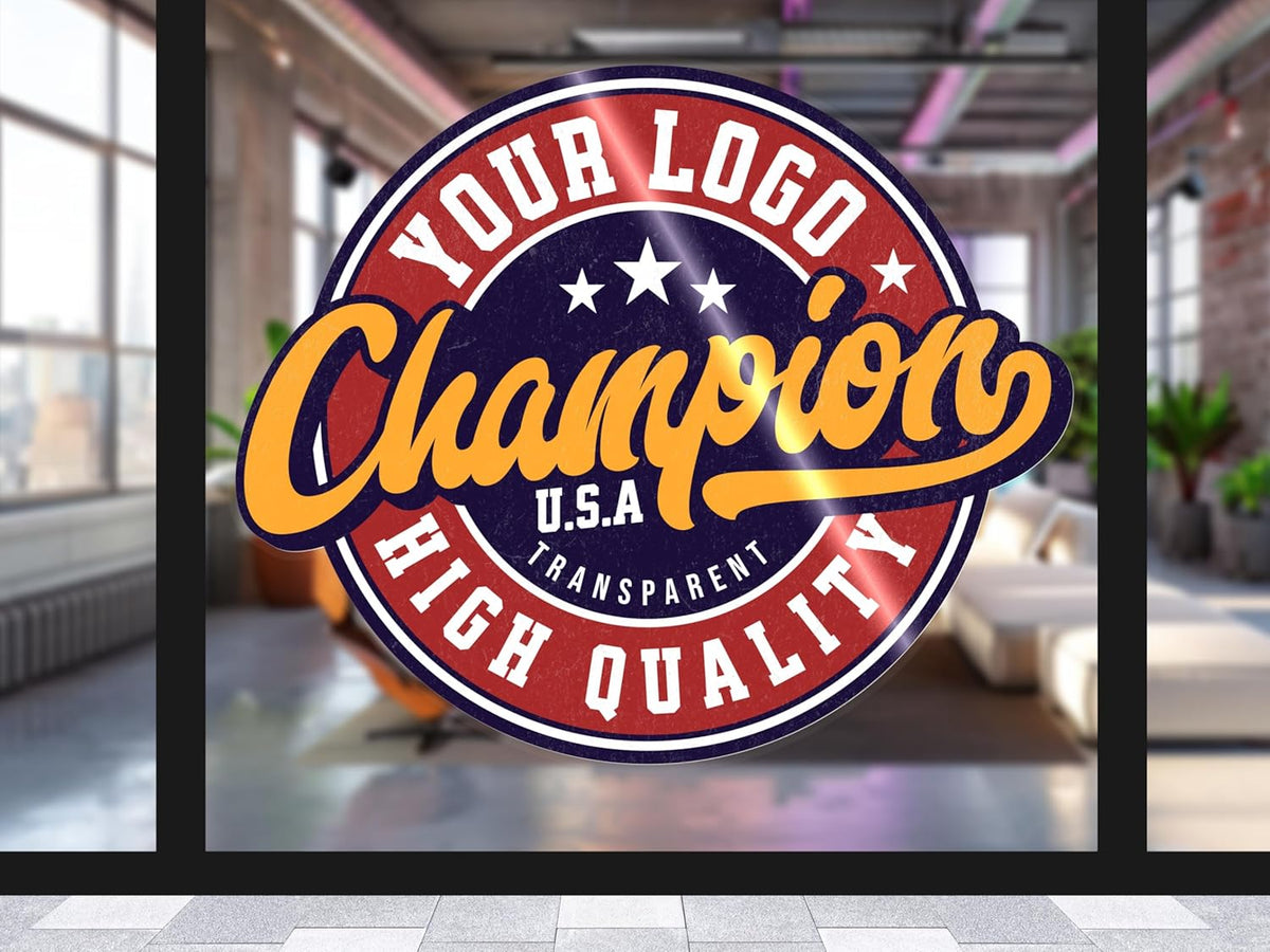 Window Clear Decal Design - Full Color ║ Your Logo or Design We Print Clear Permanent Sticker or