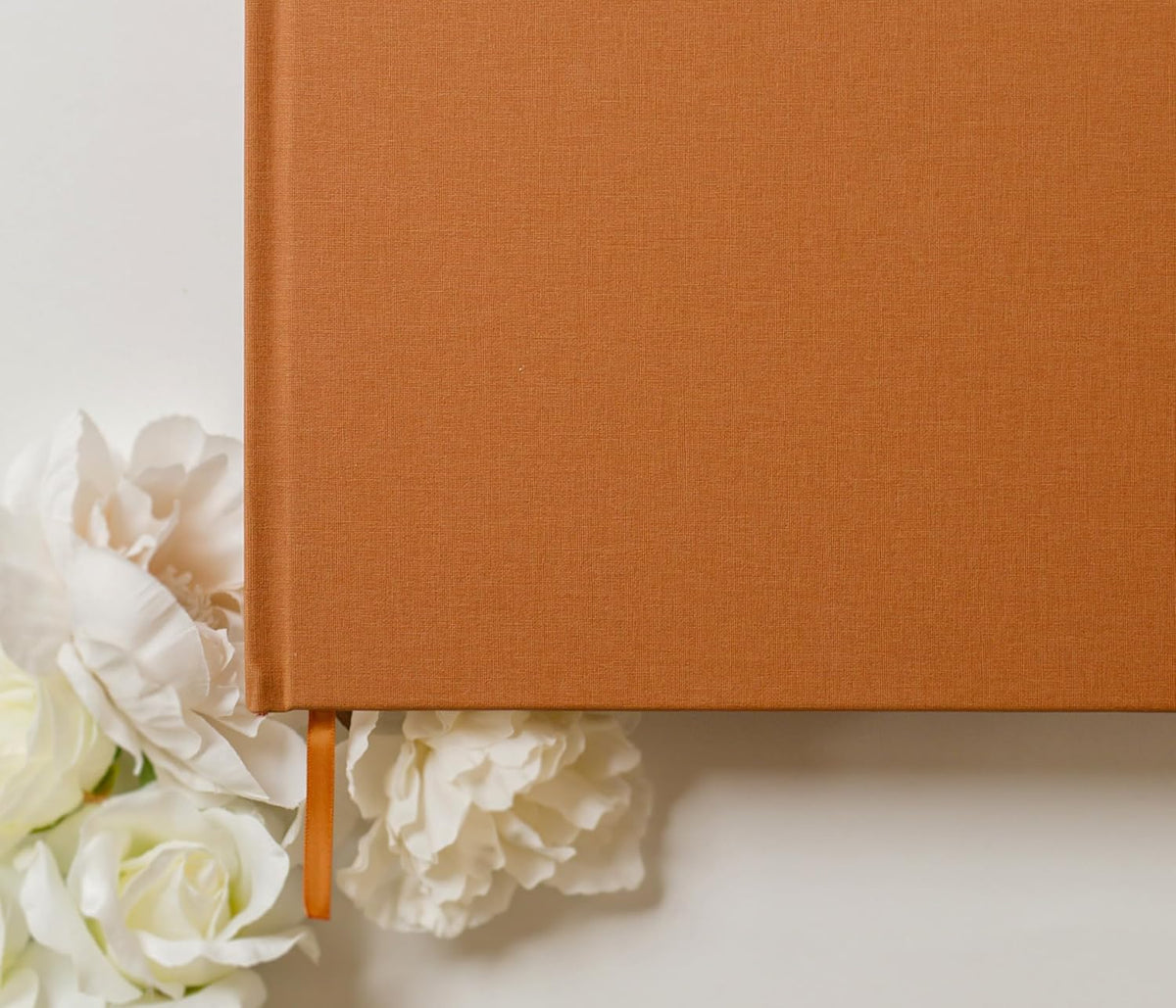 MUUJEE Personalized Guestbook in Terracotta - Premium Custom Modern Guest Book for Wedding