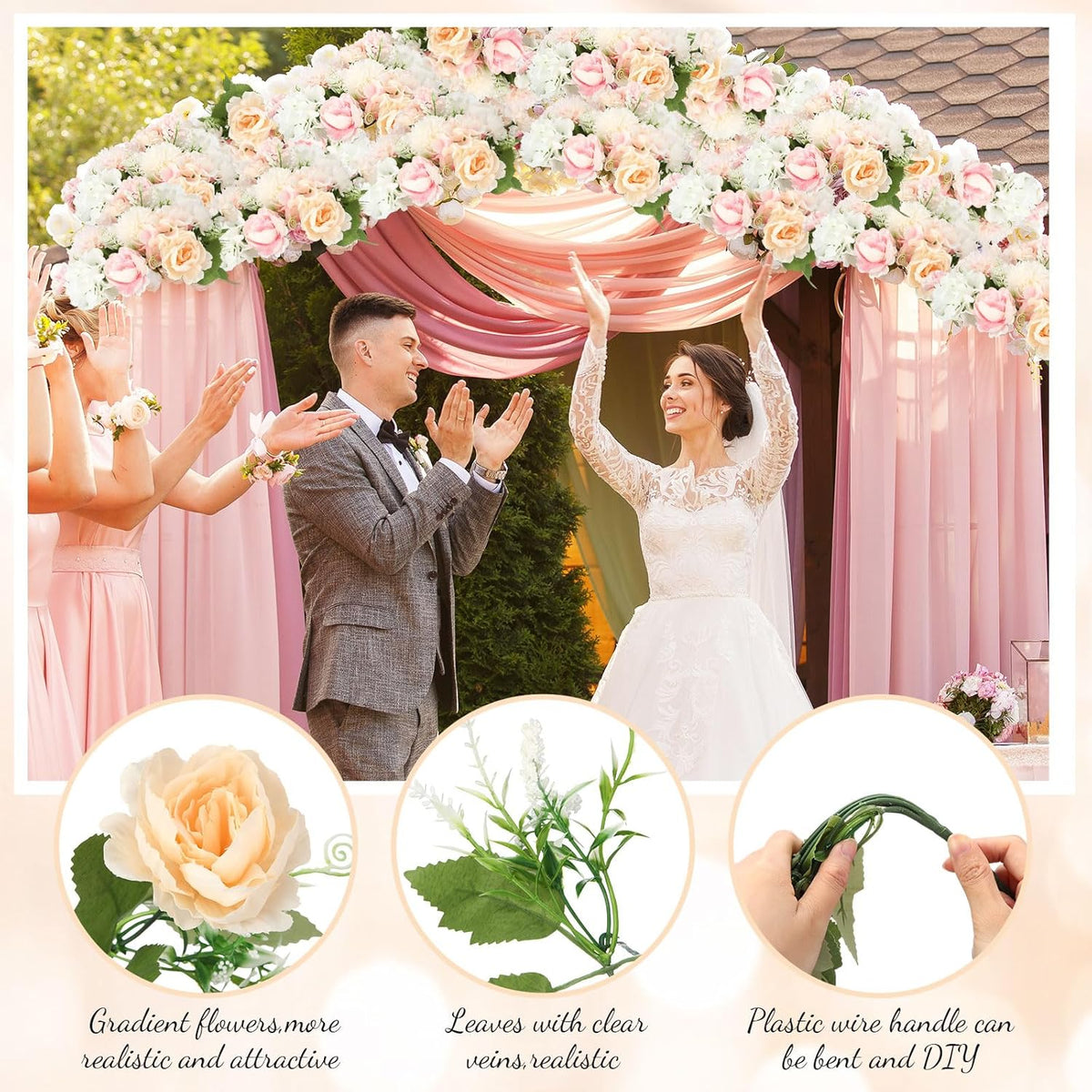 Tigeen Artificial Flowers Artificial Peonies Silk Flowers Faux Peony Fake Peony Silk Hydrangea