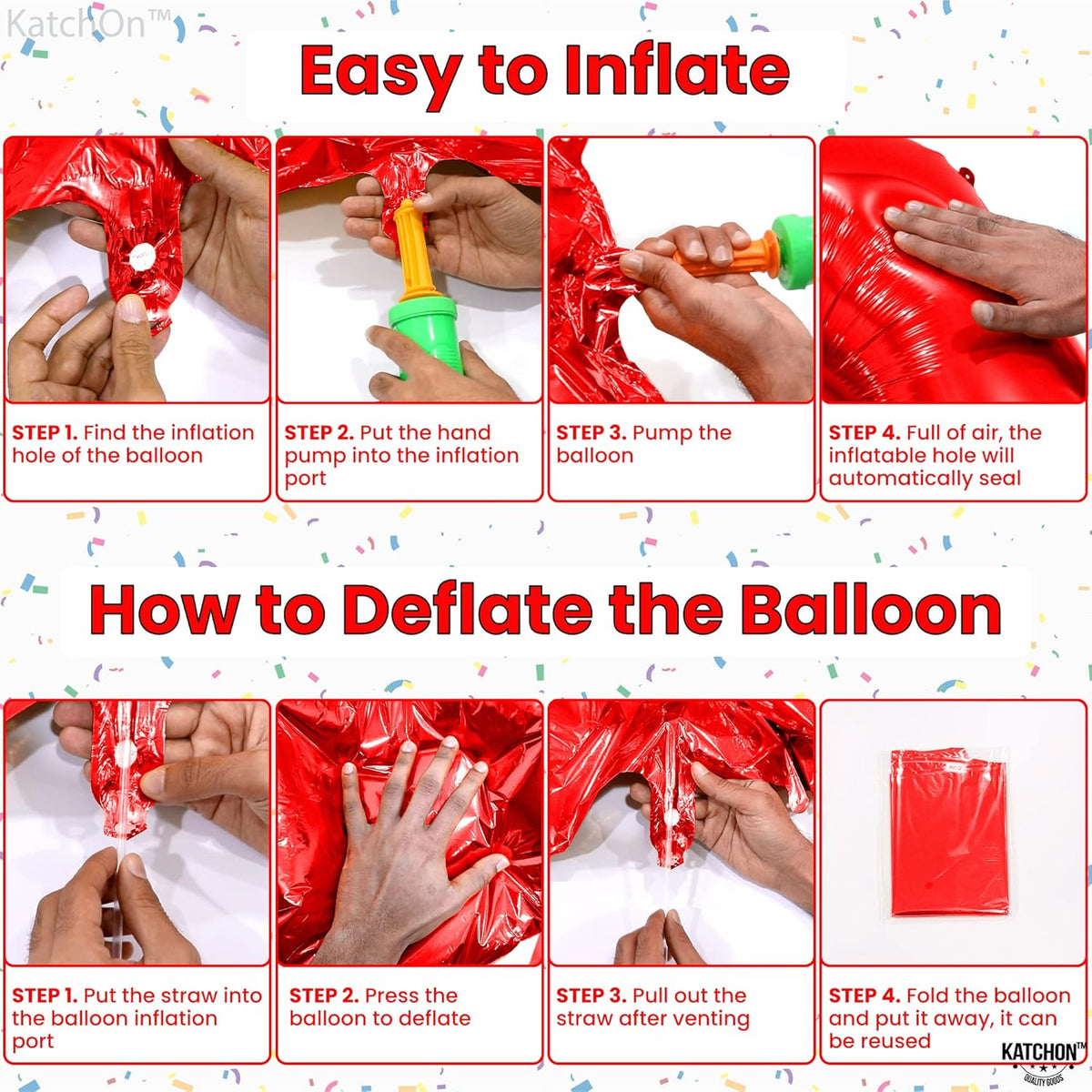KatchOn, Red 16 Number Balloons - Huge, 40 Inch | 16th Birthday Balloons Red for 16th Birthday