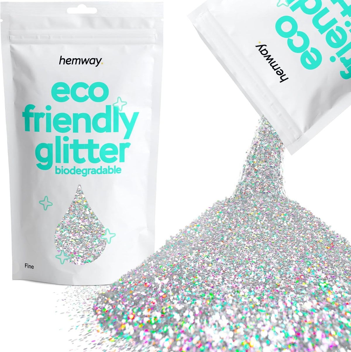Hemway Eco Friendly Biodegradable Glitter 100g / 3.5oz Bio Cosmetic Safe Sparkle Vegan For Face