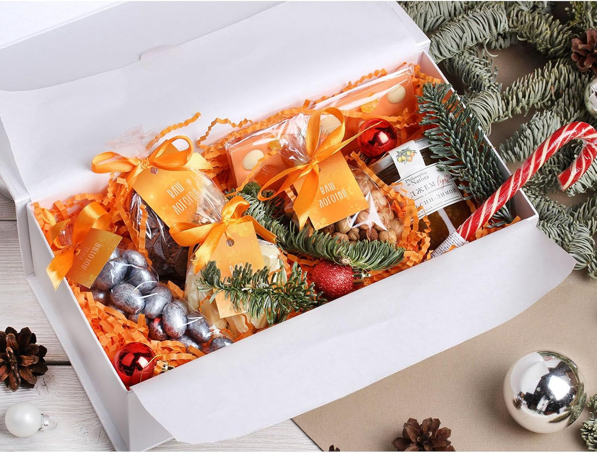 Zankubom 1 LB Orange Crinkle Cut Paper Shred Filler Great for Gift Wrapping, Basket Fillers