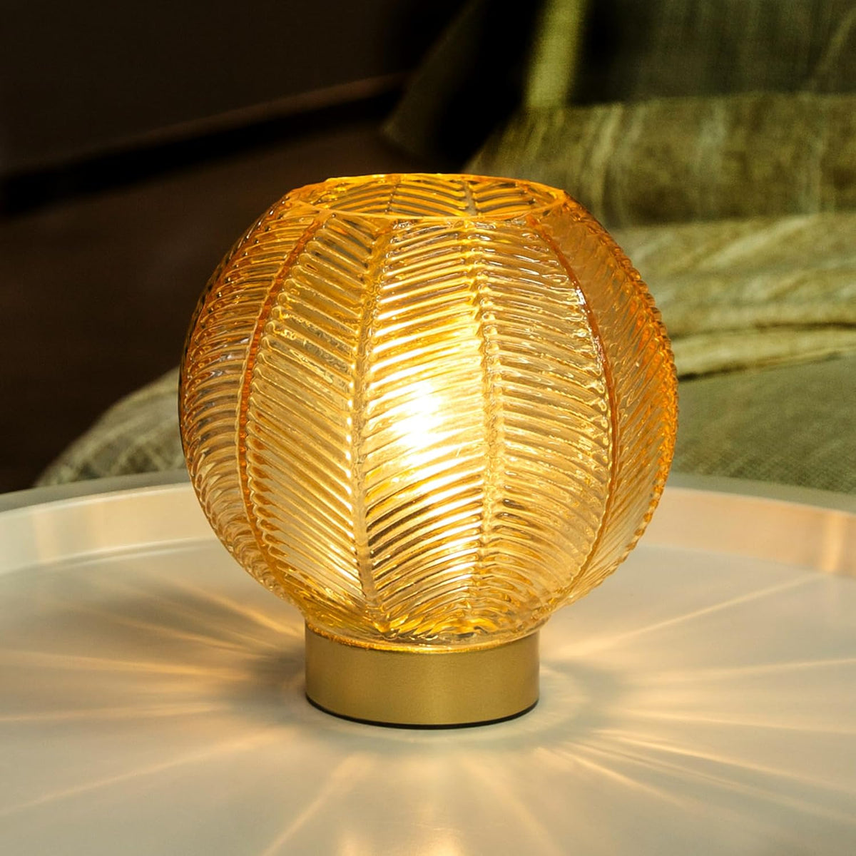 Battery Operated Lamp with Timer, Table Lamp Small Cordless Lamp Battery Powered, Decorative Table