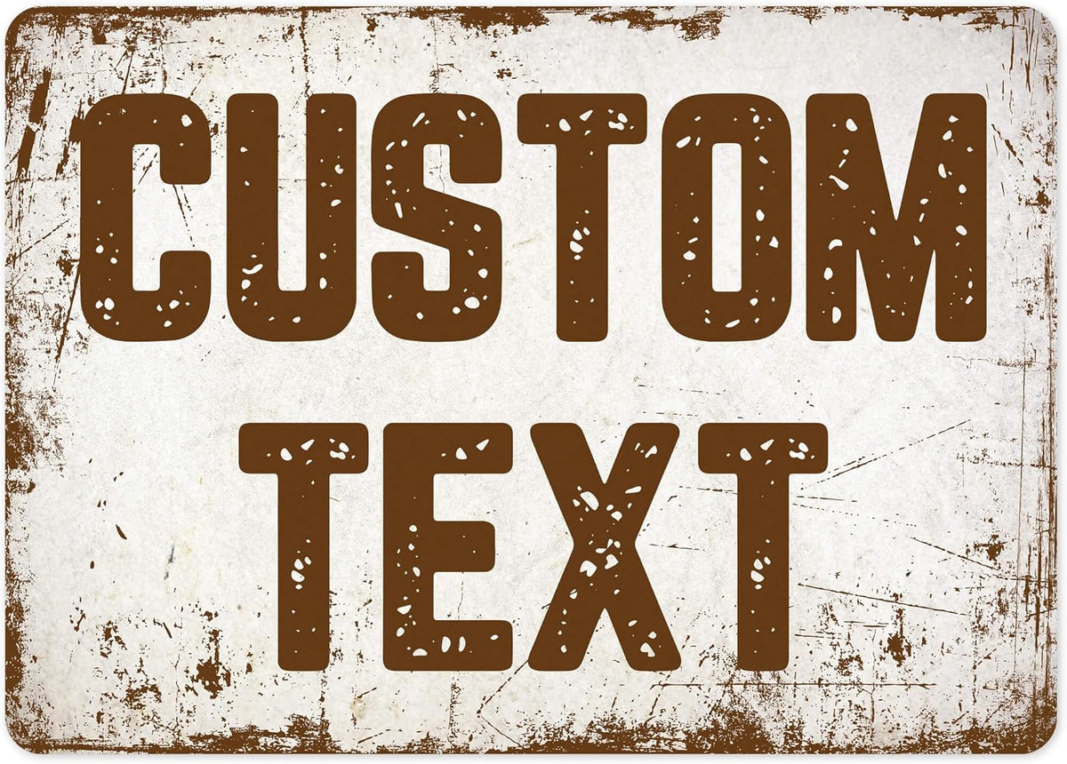 Custom Sign, Custom Street Sign, 11 Font Colors, 13 Font Styles, 4 Hole Options, 22 Sizes, 10x14