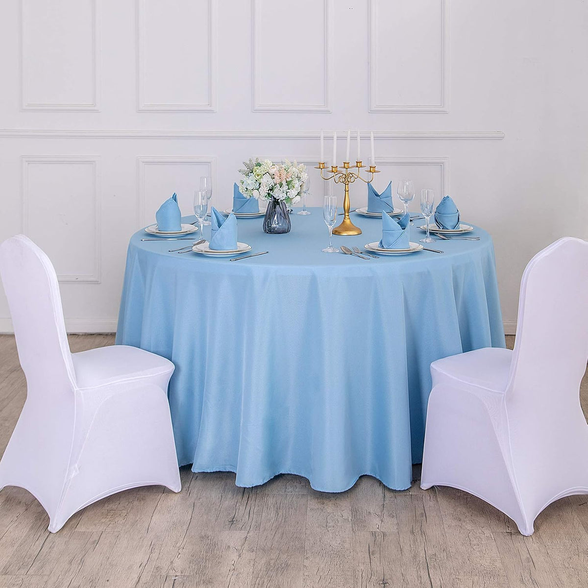 70 inch Round Tablecloth Washable Polyester Table Cloth Decorative Table Cover for Wedding Party