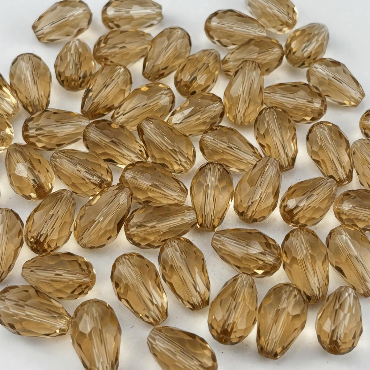 150pcs 4x6mm Teardrop Crystal Glass Beads for Jewelry Making, Faceted Vertical Hole Teardrop Glass