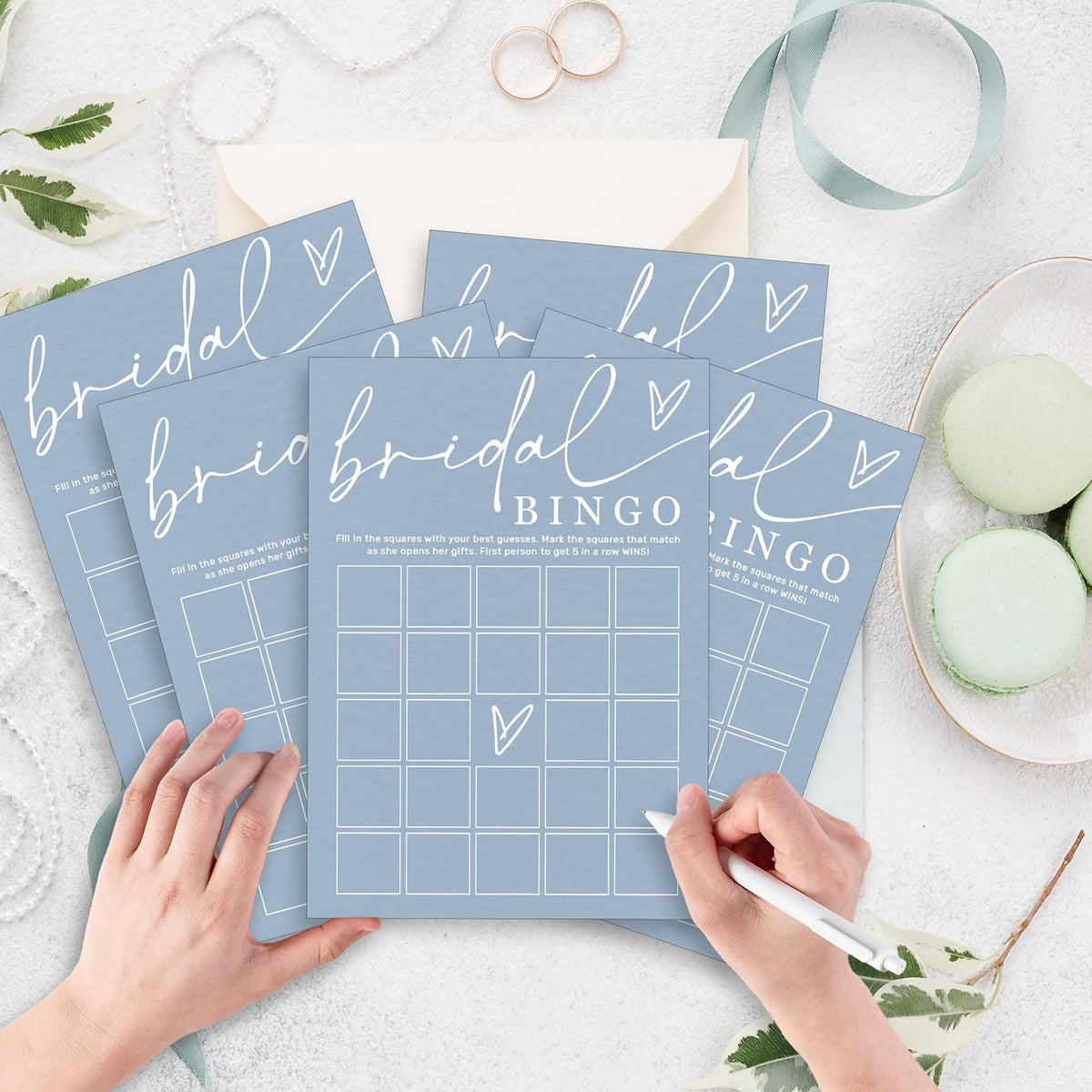 Fun Bridal Shower Bingo Games Set with Blank Squares to Wedding Guest Book idea Bride’s Gifts, Fun