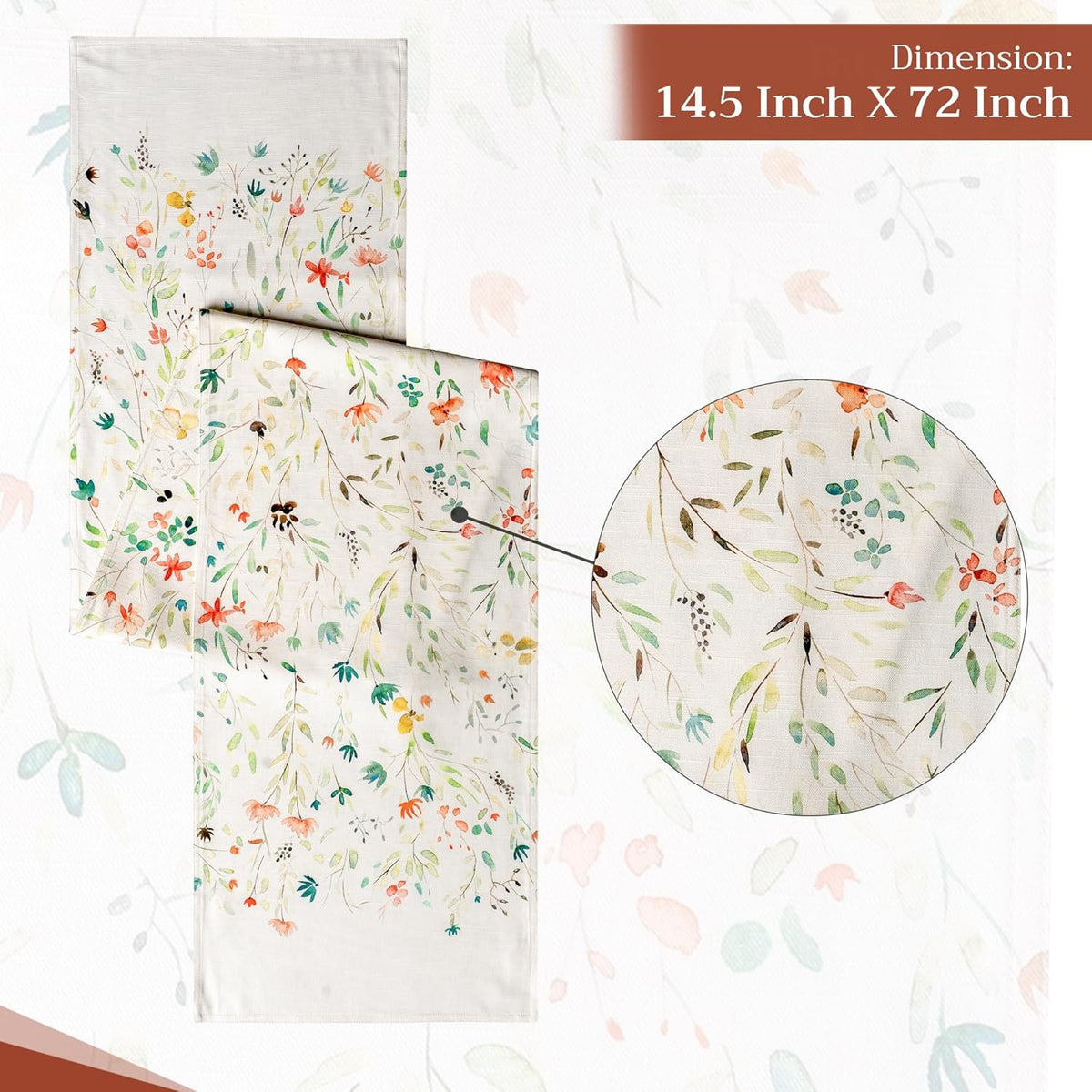 Maison d' Hermine Table runner 100% Cotton Double Layer Table Runners 72 inches long Decorative for