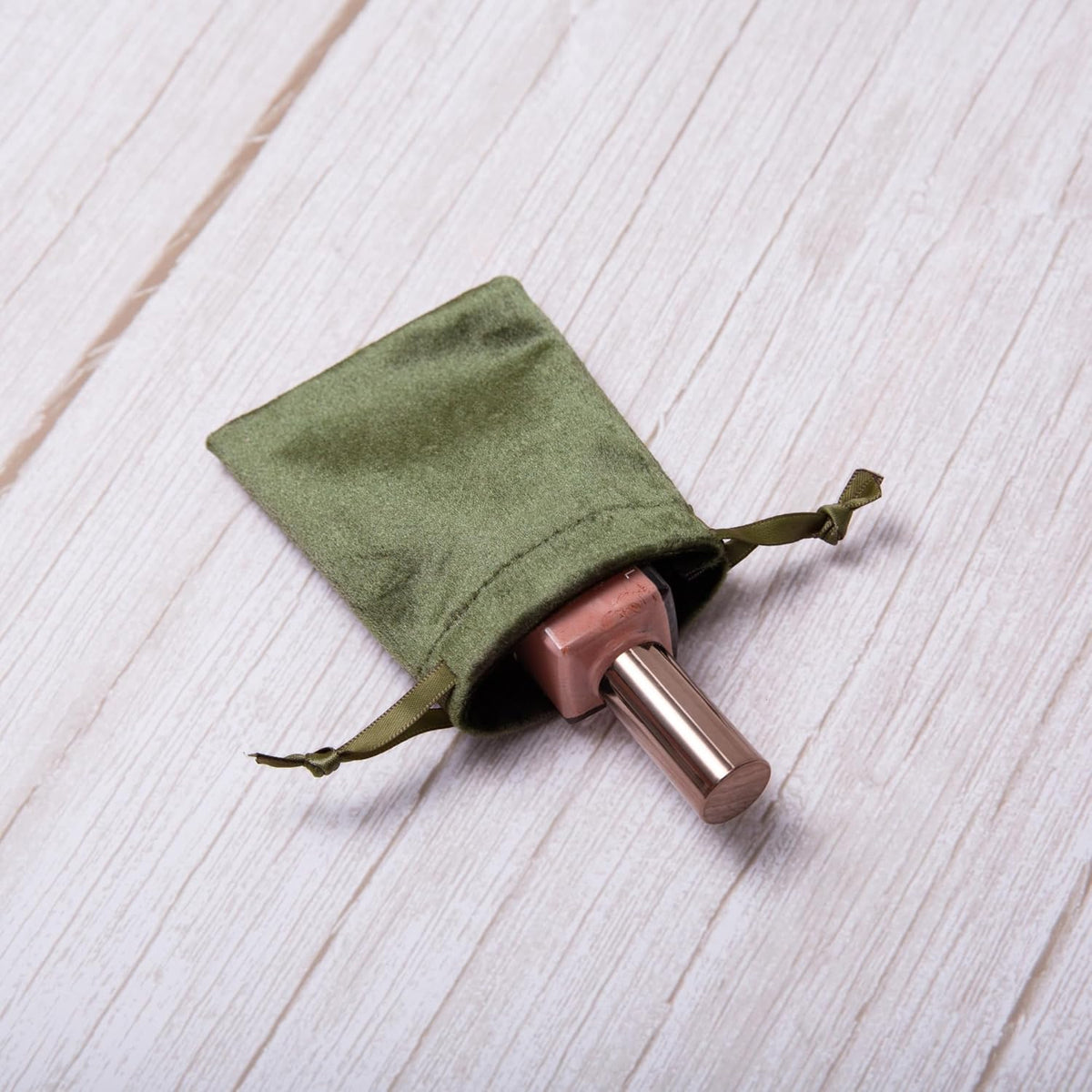 QIANF 12pcs Moss Green Velvet Drawstring Bags 3x4 inches Glossy Small Velvet Cloth Gift Bags