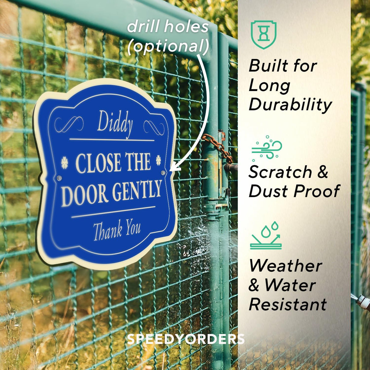 Custom Decorative Outdoor Metal Sign - Personalized Aluminum Driveway Sign, Waterproof, Made in USA