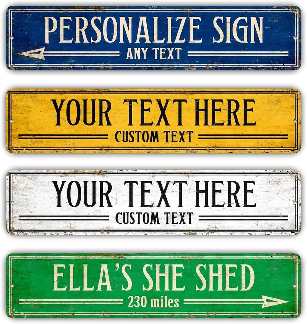 Custom Signs Outdoor Metal, Personalized Street Sign for Home Bar Wall Decor, 6x24 Inches