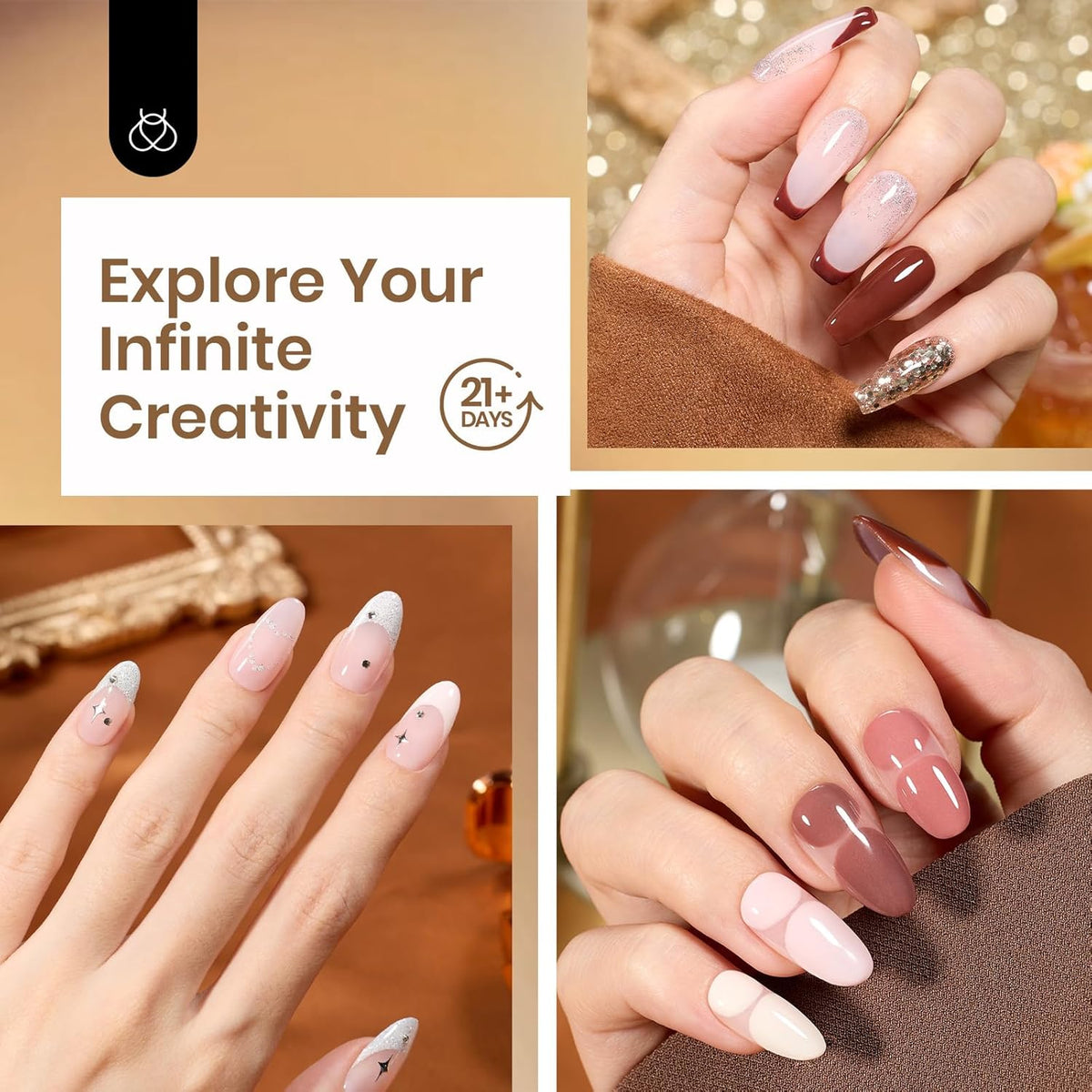 Beetles Nail Dip Powder Kit 20 Colors Nude Pink Glitter Quick Drying Dipping Powder Color Set for