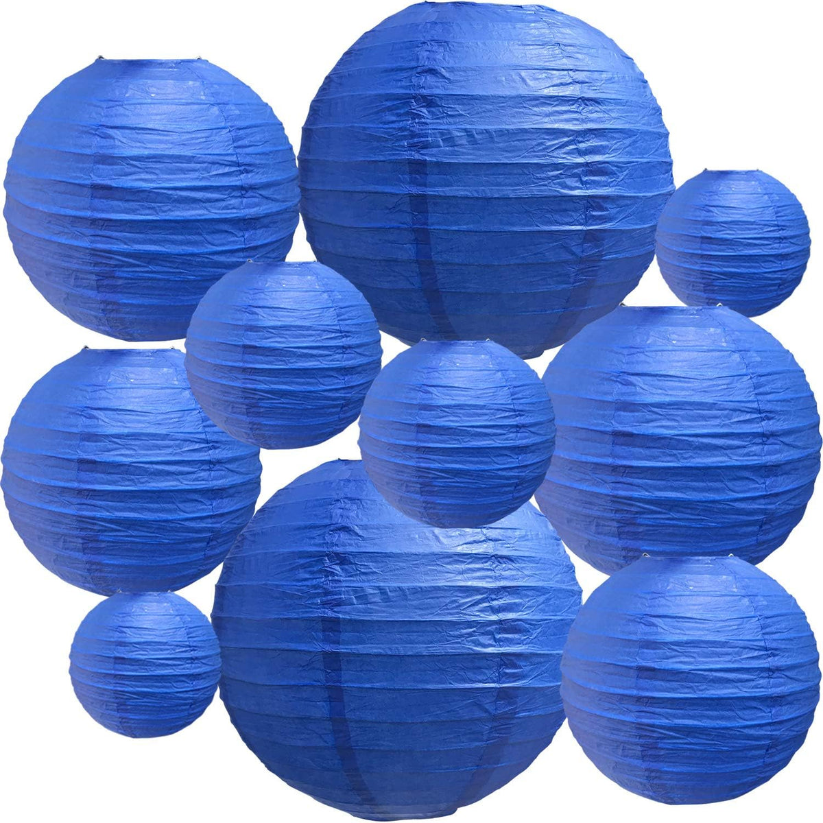 BEISHIDA Dark Blue Round Paper Lanterns Decorative Hanging Asia Chinese Japanese Paper Lanterns