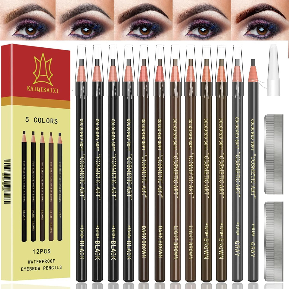 Eyebrow Pencils Brow Pencil Set For Marking, Filling And Outlining, Tattoo Makeup And Microblading