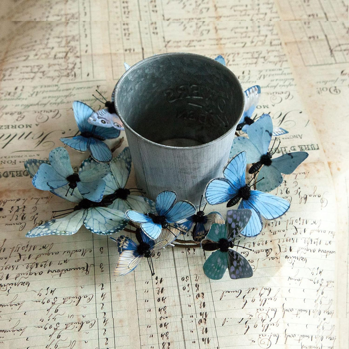 Artificial Butterfly Garland, Fake Butterfly Decorative Vines, DIY 3D Unique Butterfly Hanging