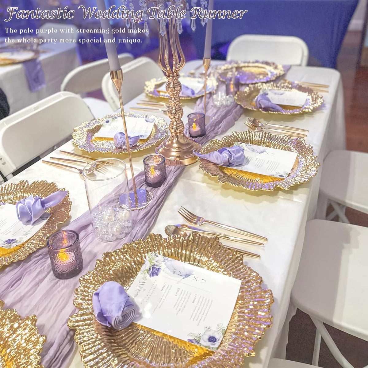 Lilac Purple Cheese Cloth Table Runner Boho Romantic 10ft Gauze Cheesecloth Table Runner for Baby