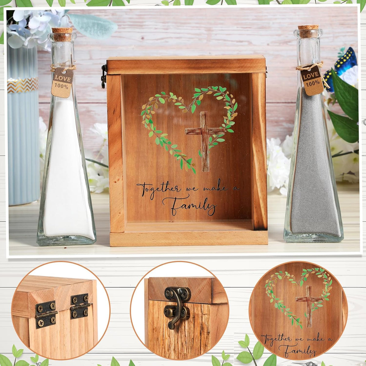 Blosssound Unity Sand for Wedding Ceremony Set Christian Together We Make a Family Unity Sand