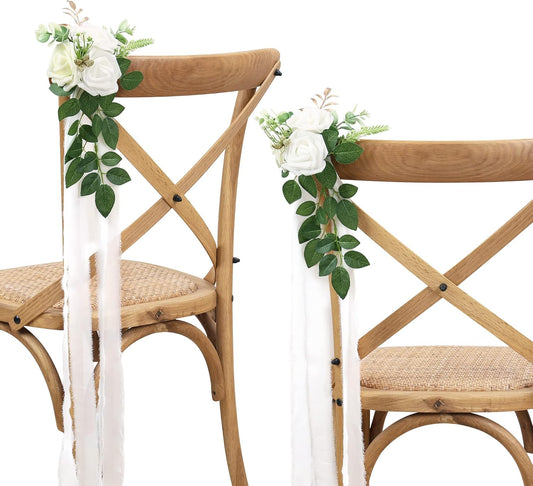 Wedding Aisle Decorations for Wedding Ceremony Set of 10 Pew Flowers for Church Chair Decorations