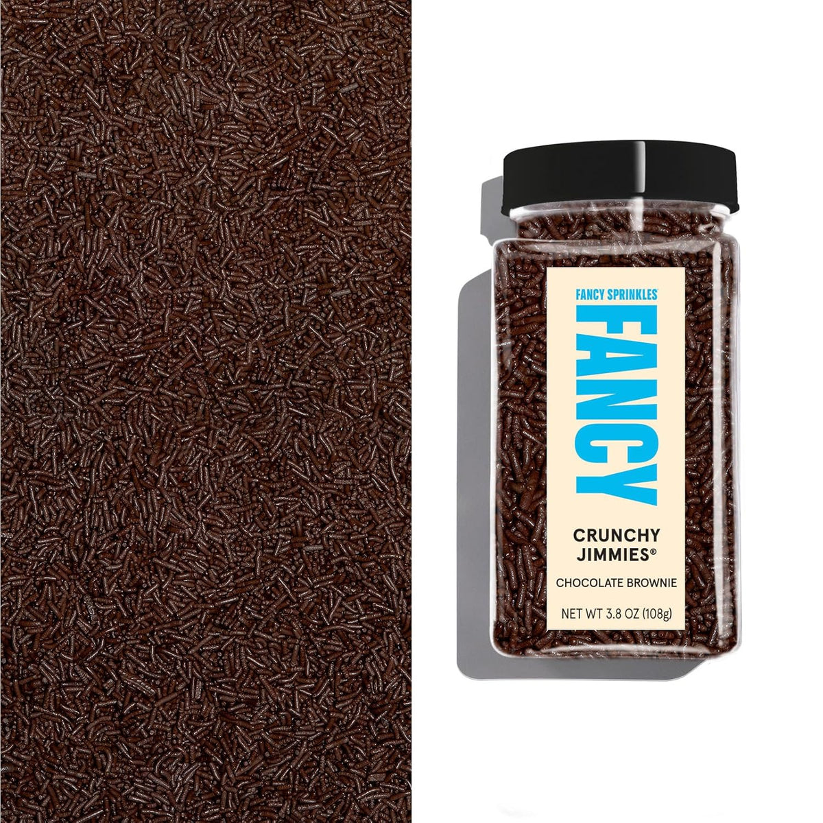 Fancy Sprinkles Chocolate Jimmies Crunchy Sprinkles, Real Sugar, For Ice Cream, Cookies, Cakes