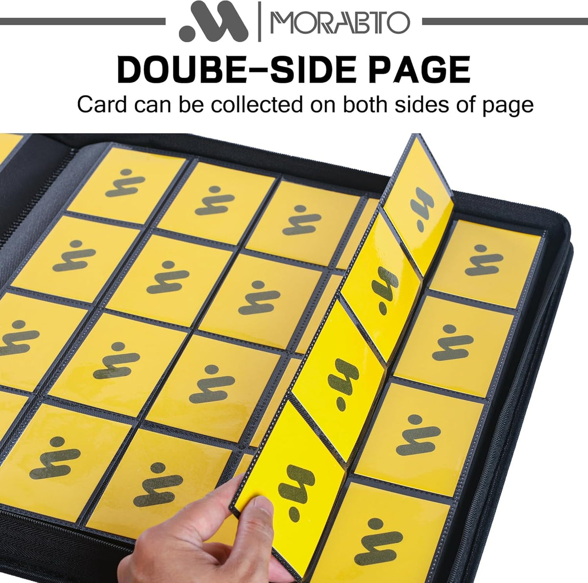 Card Binder 20 Pocket,Trading Card Binder Holds up to 2000 Cards with 50 Sleeves,Zipper Card Holder