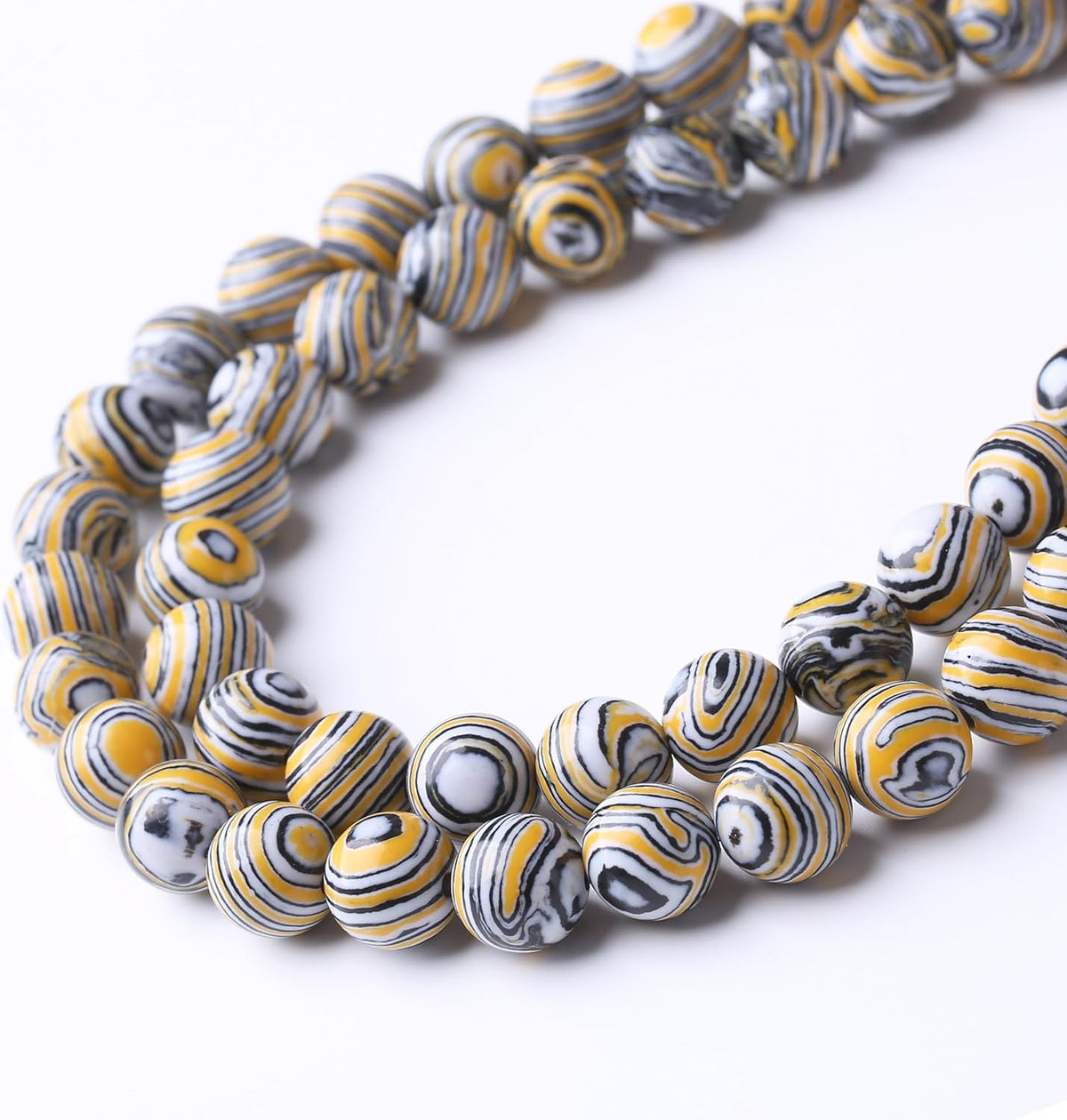 Yellow Peacock Turquoise Stone Beads Gemstone Round Crystal Energy Jade Beads Stone Beads for