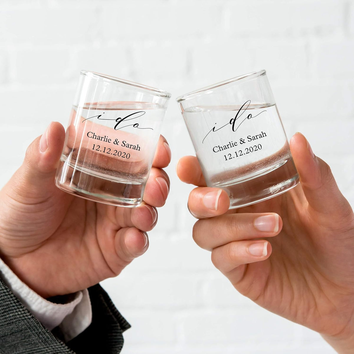 WEDDINGSTAR Personalized 2.75oz Shot Glass Customizable Full Color Print - 120 pack