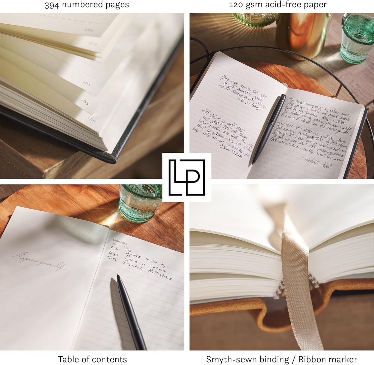 Luxury Leather Journal - Elegant Gift for Men & Women | Full-Grain Leather Notebook with Numbered