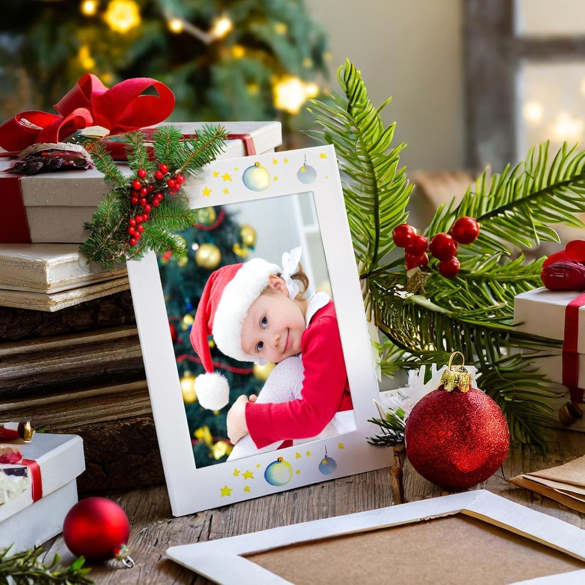 Juvale Picture Frames - 4x6 White Cardboard 50 Pack, Easel Back Tabletop - Paper Picture Frames for