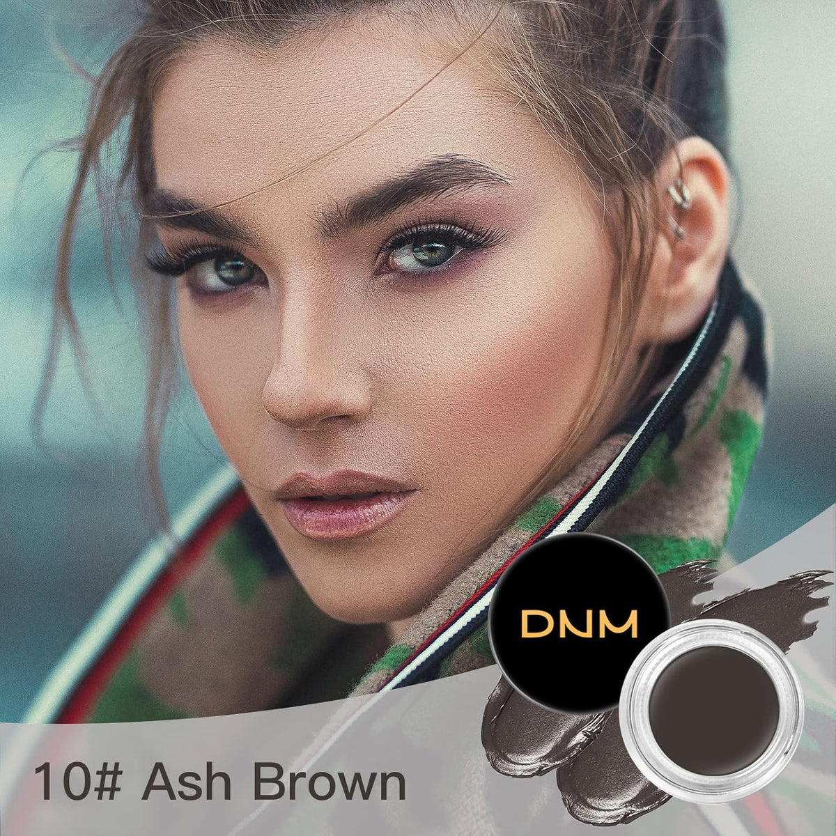 2Pcs Brow Pomade Set with Dual-ended Eyebrow Brush, High pigment Water proof Natural finish Eyebrow