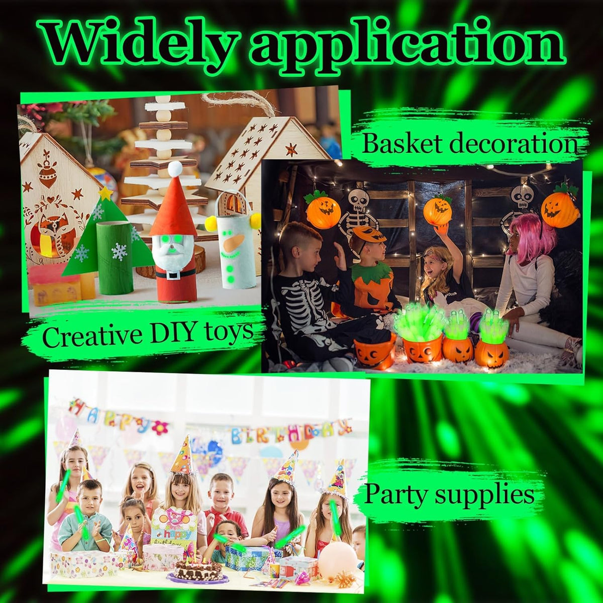 150 Pcs Green Glow Sticks Bulk 4 Inch Emergency Bright Light Sticks with Lanyard Fishing Glow