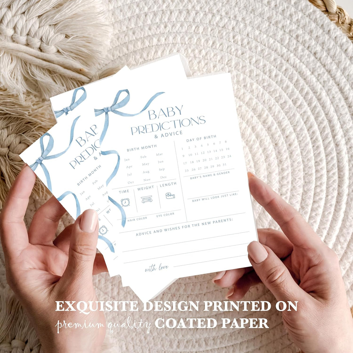 Advice For New Parents Baby Shower, Baby Predictions & Advice Cards For Baby Shower Games