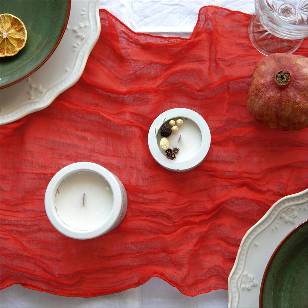 Red Table Runner Cheesecloth 142'' Rustic Gauze Wedding Runner, Christmas Cheese Cloth Tablecloth
