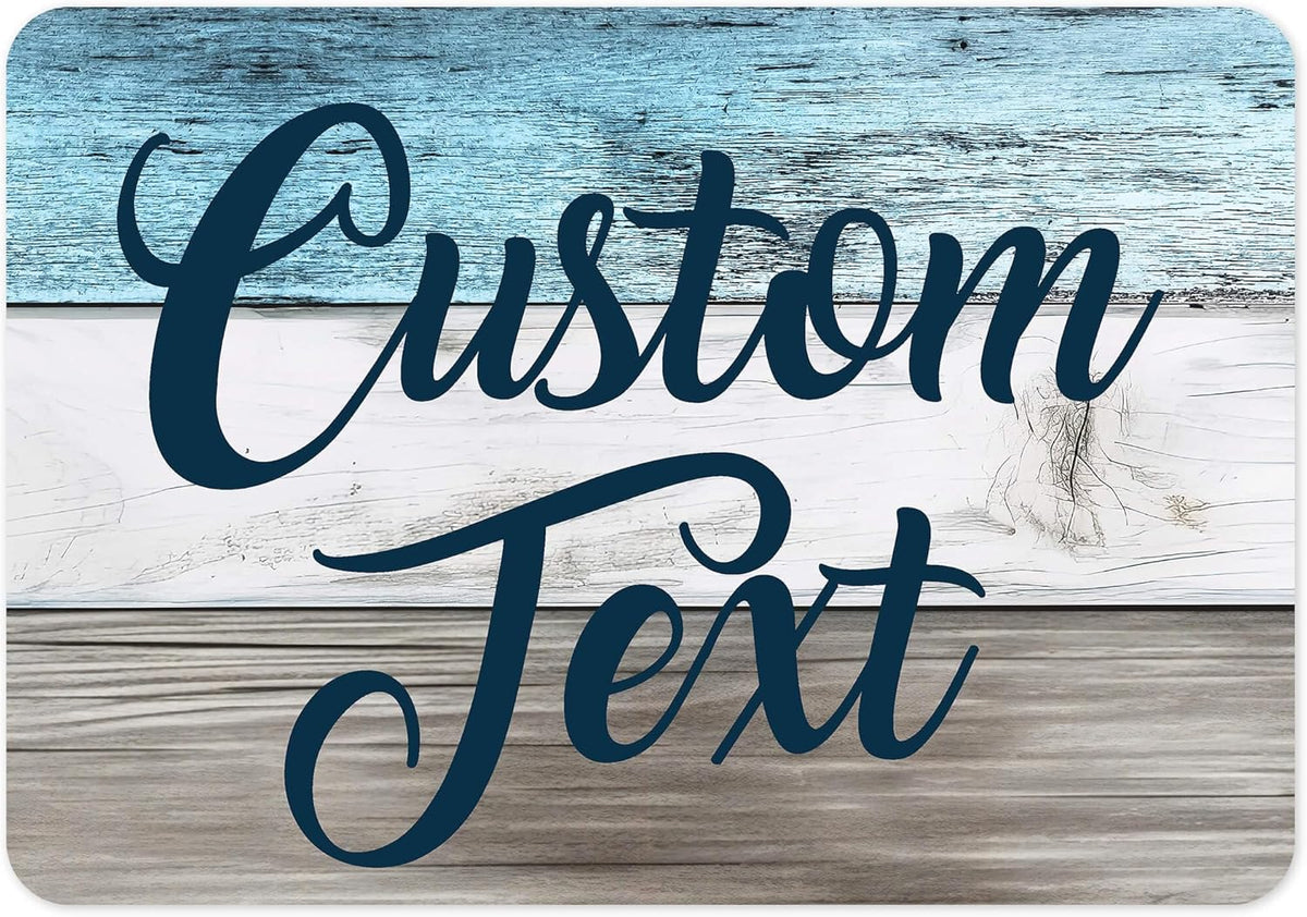 Custom Sign, Custom Street Sign, 11 Font Colors, 13 Font Styles, 4 Hole Options, 22 Sizes, 7x10