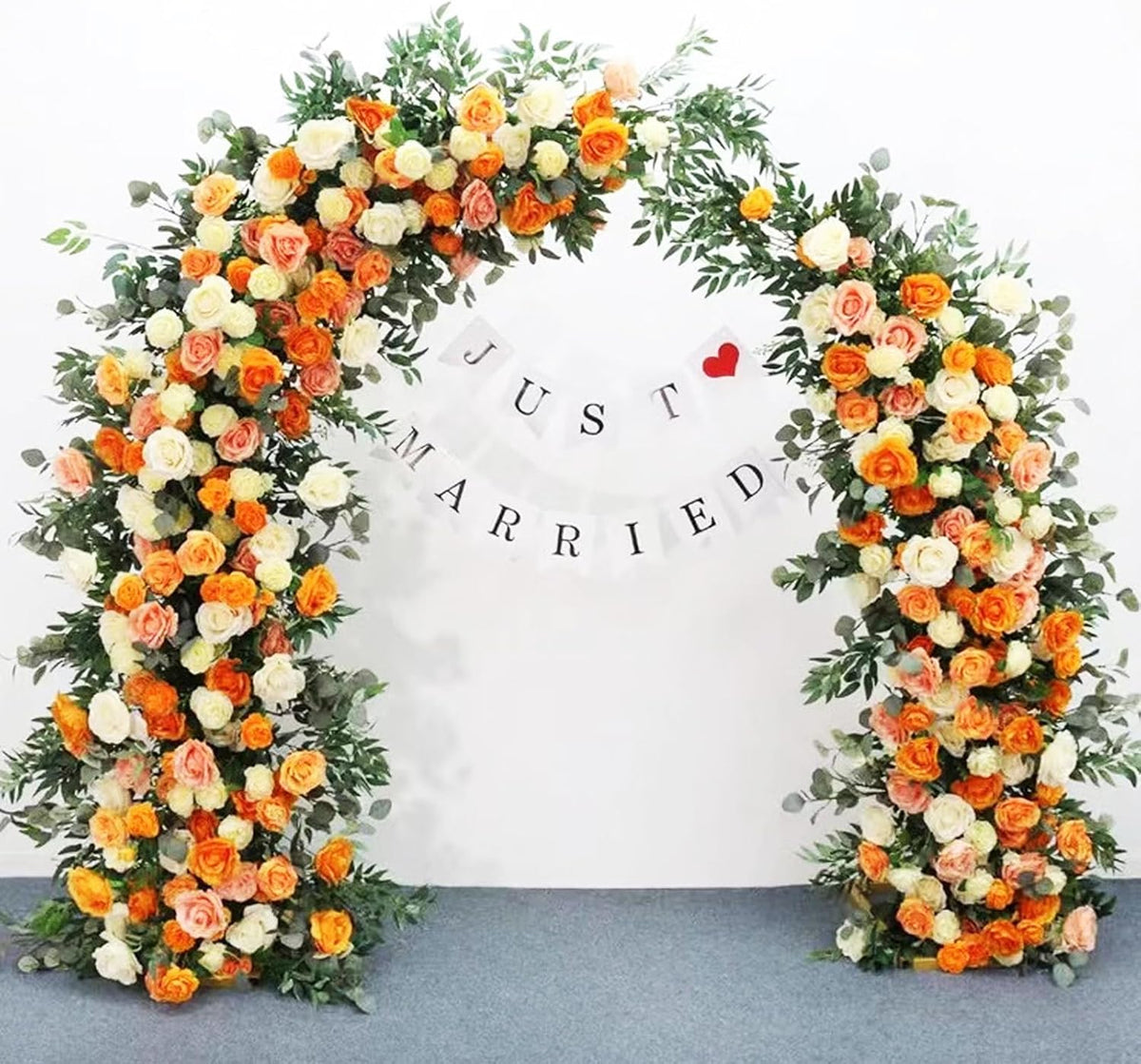 2pcs Large Wedding Arch with Base Flower Stand Arch Bracket Stand Backdrop Stand for Wedding Party