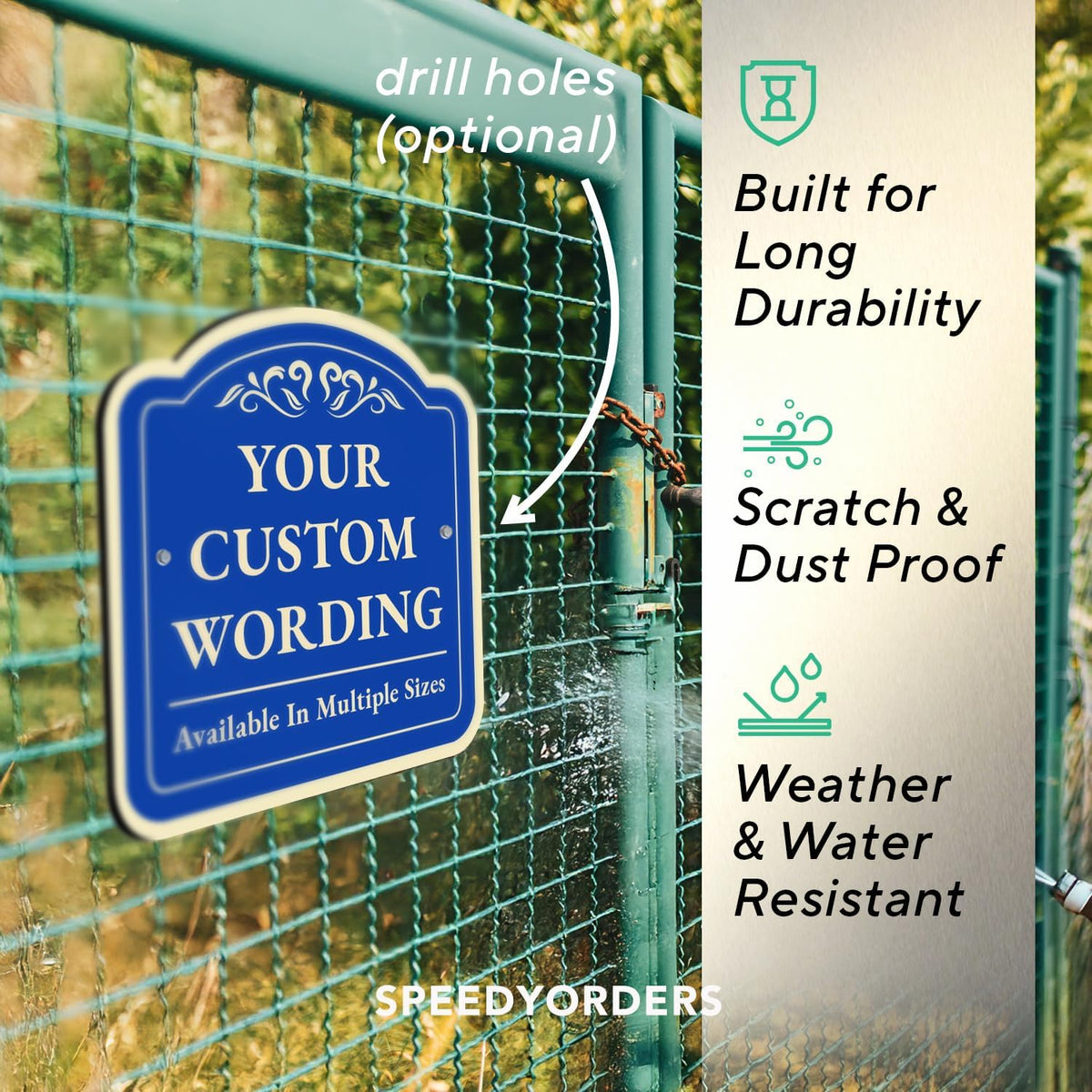 Custom Decorative Outdoor Metal Sign - Personalized Aluminum Driveway Sign, Waterproof, Made in USA