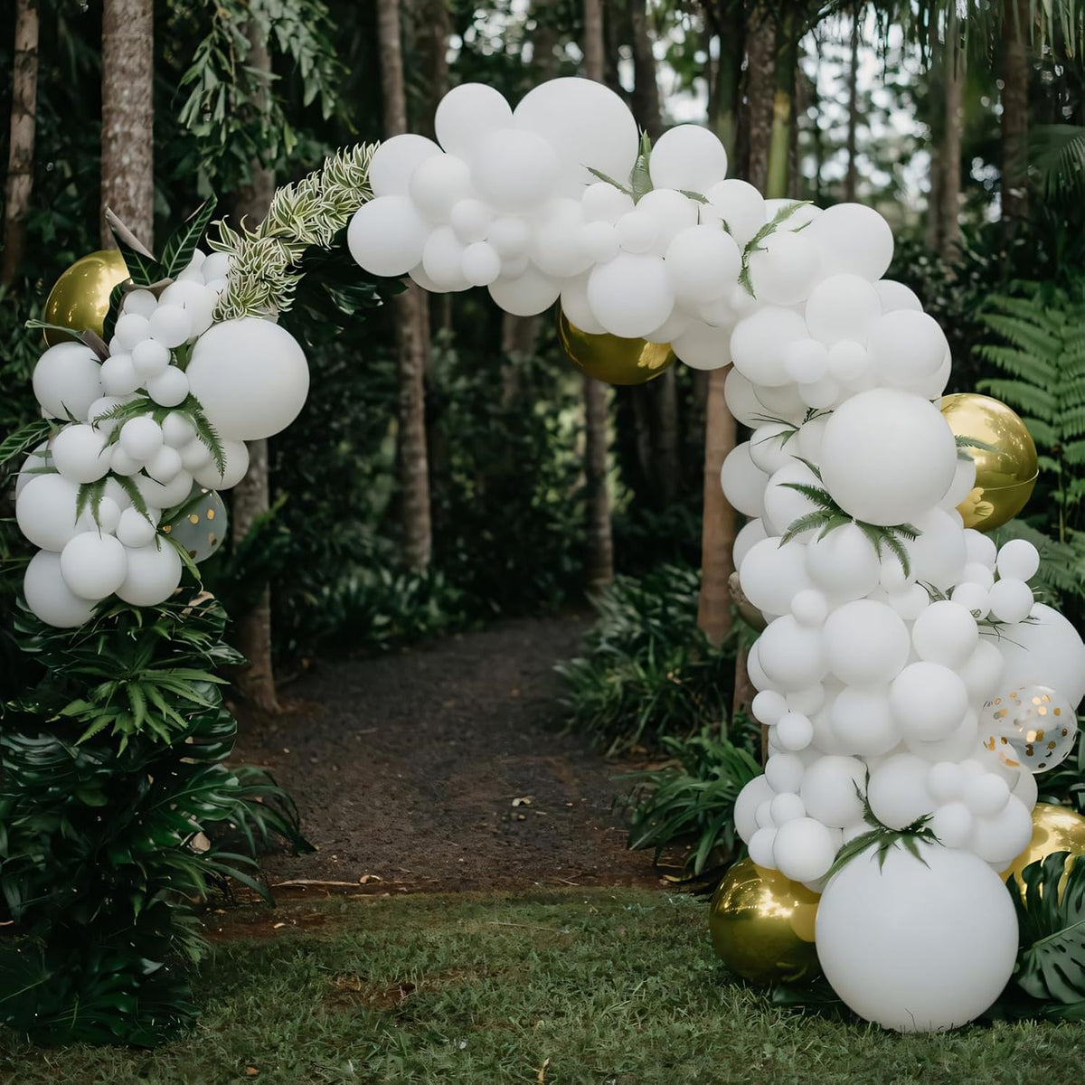 110pcs White Balloons 12 Inch White Latex Balloon Garland Arch Kit for Birthday Baby Shower Wedding