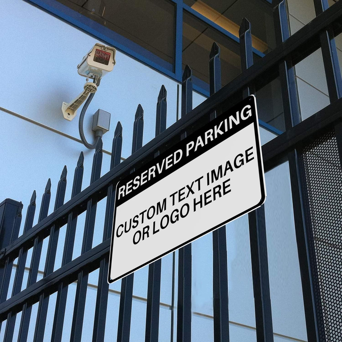 Custom Reserved Parking Metal Sign for Outside Personalized Signs with Photo Text or Logo for