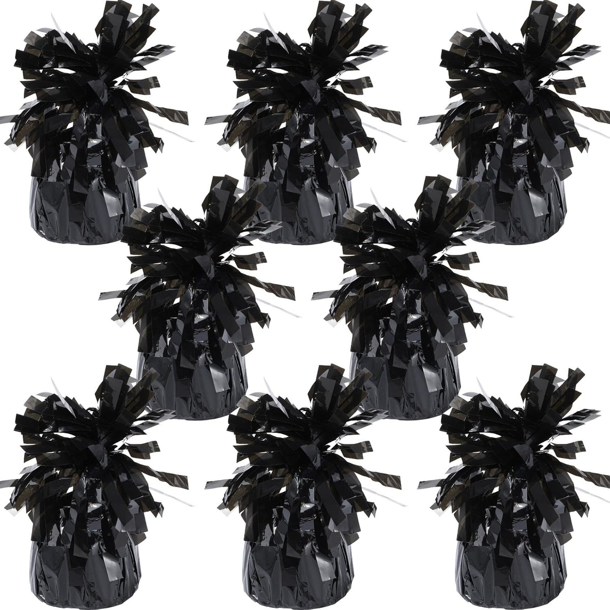 8 Pcs Black Metallic Balloon Weights Holder Anchors Balloon Holder Weights for Helium Balloons
