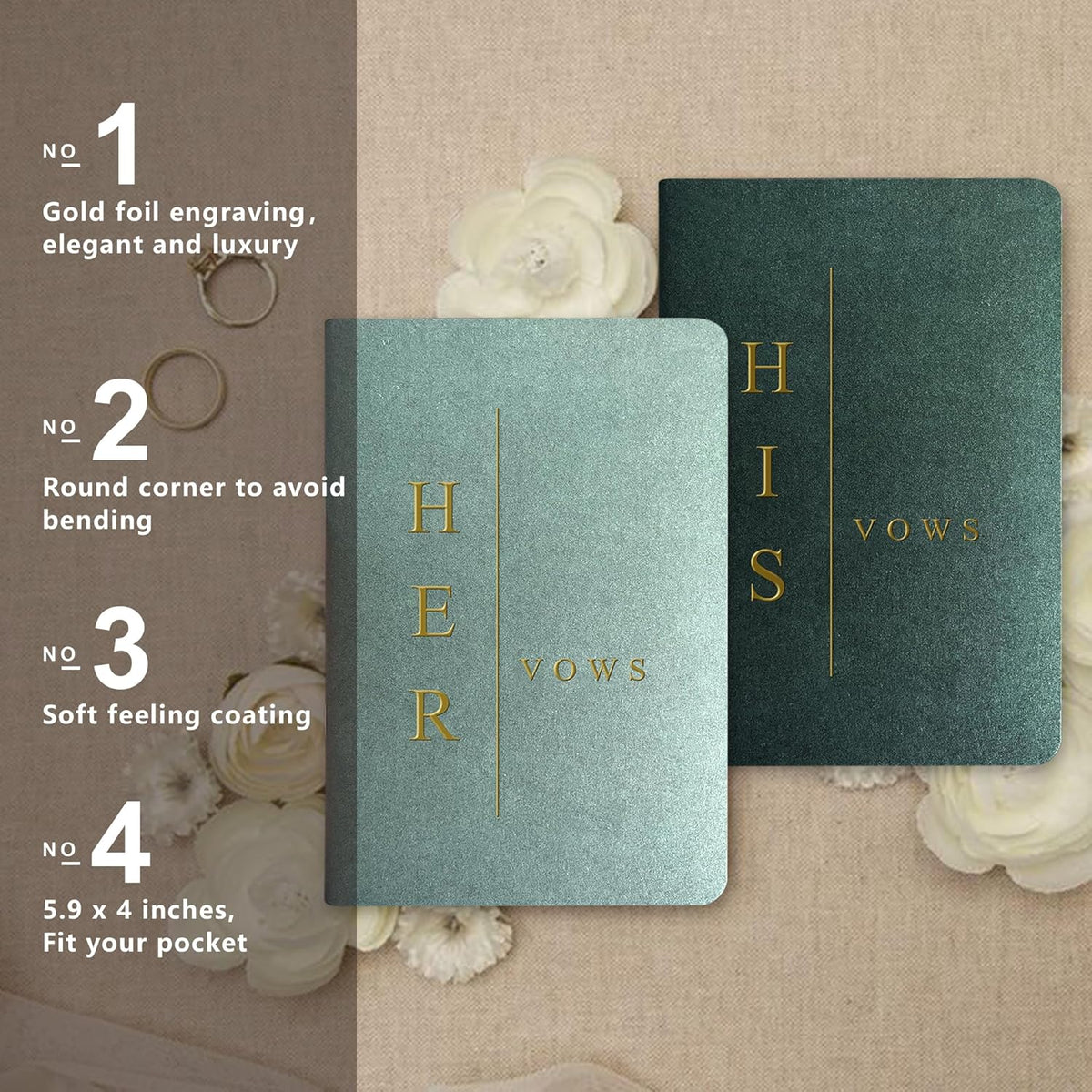 Vow Books His and Hers Wedding Vow Books Bride and Groom Vow Books Wedding Essentials Wedding