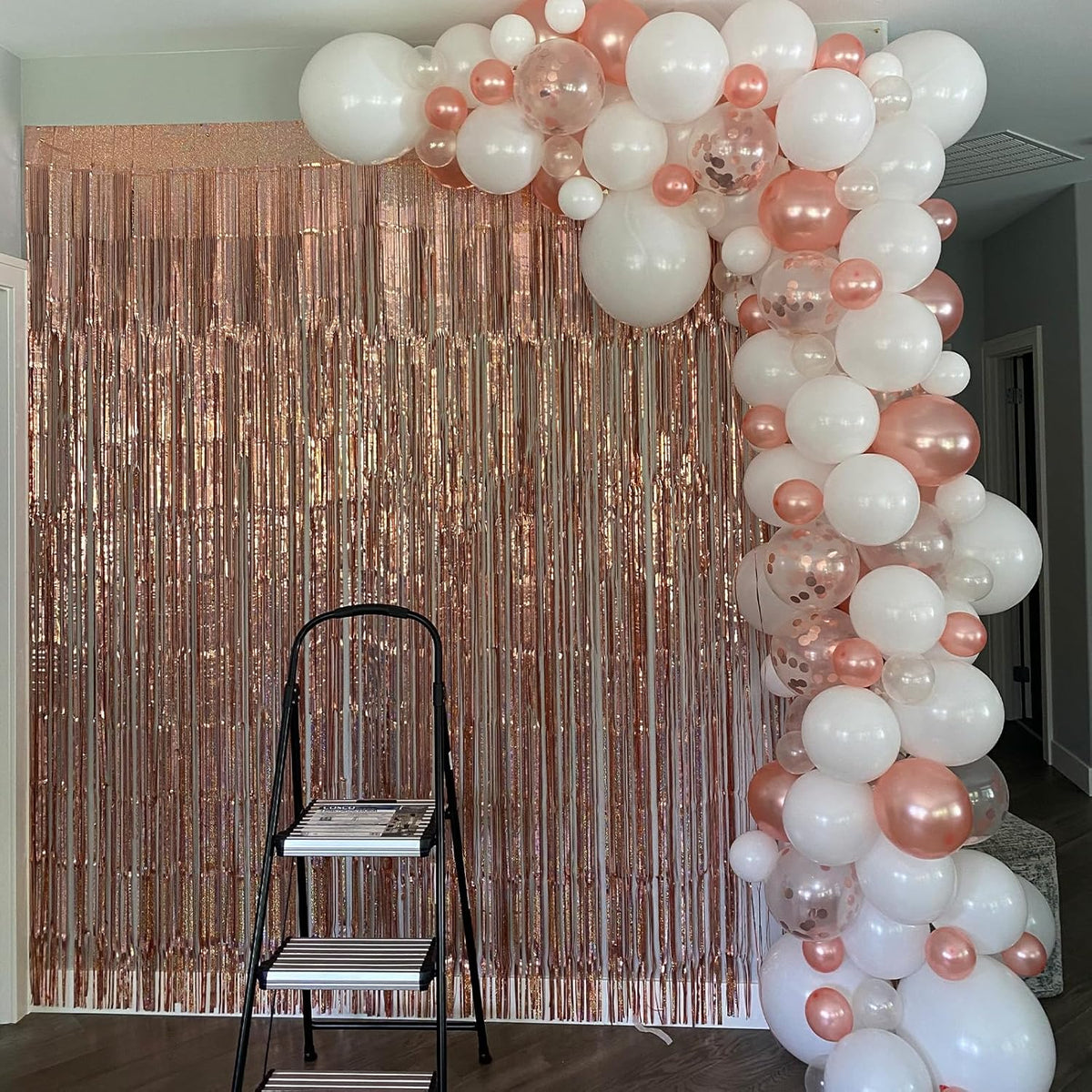 Foil Fringe Curtains Party Decorations - Melsan 3 Pack 3.2 x 8.2 ft Tinsel Curtain Party Photo