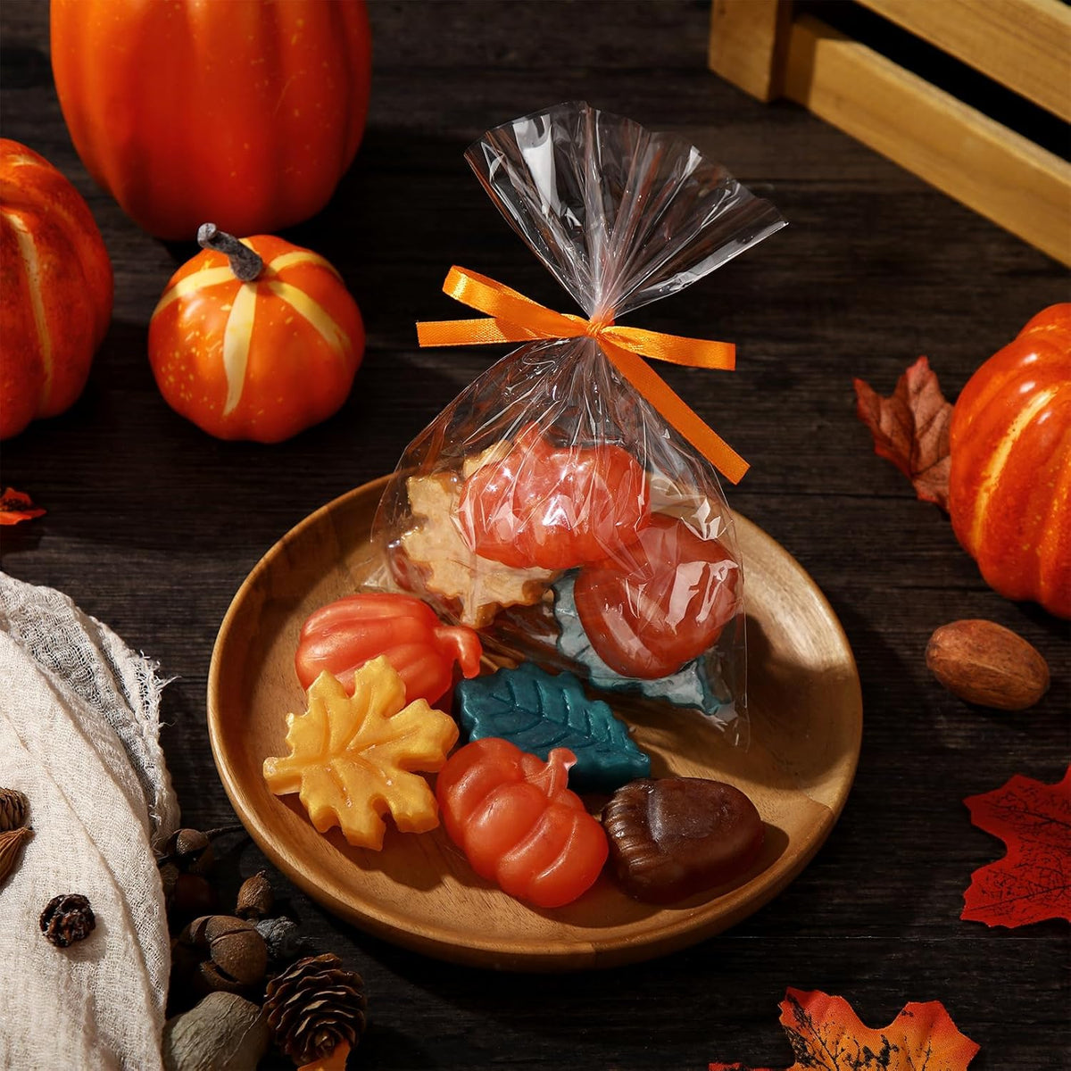 200g Autumn Theme Decorative Soap Fall Baby Shower Favors Halloween Thanksgiving Decor Pumpkin