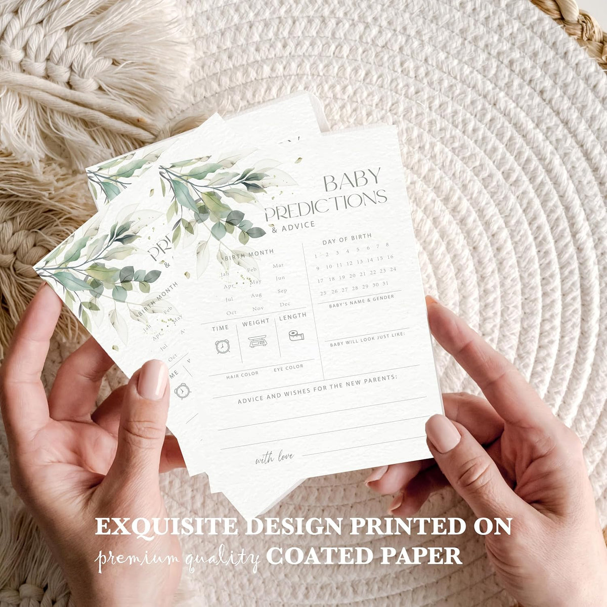 Advice For New Parents Baby Shower, Baby Predictions & Advice Cards For Baby Shower Games