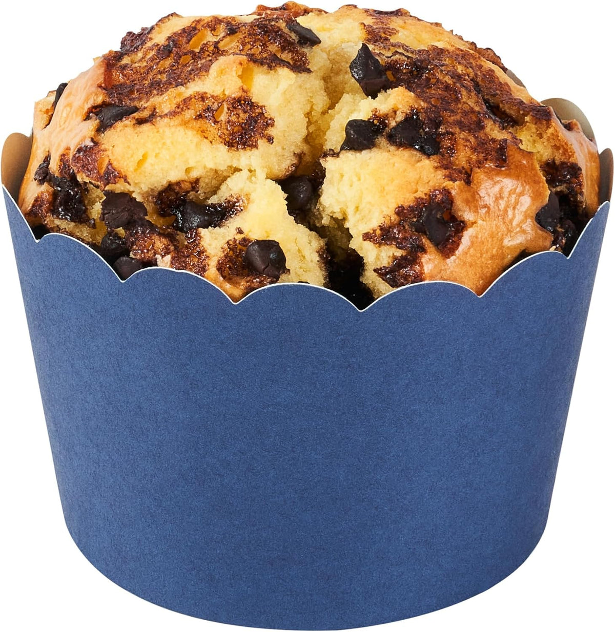 Panificio 10 Ounce Cupcake Wrappers, 200 Scalloped Baking Cups - Oven-Ready, Greaseproof, Midnight