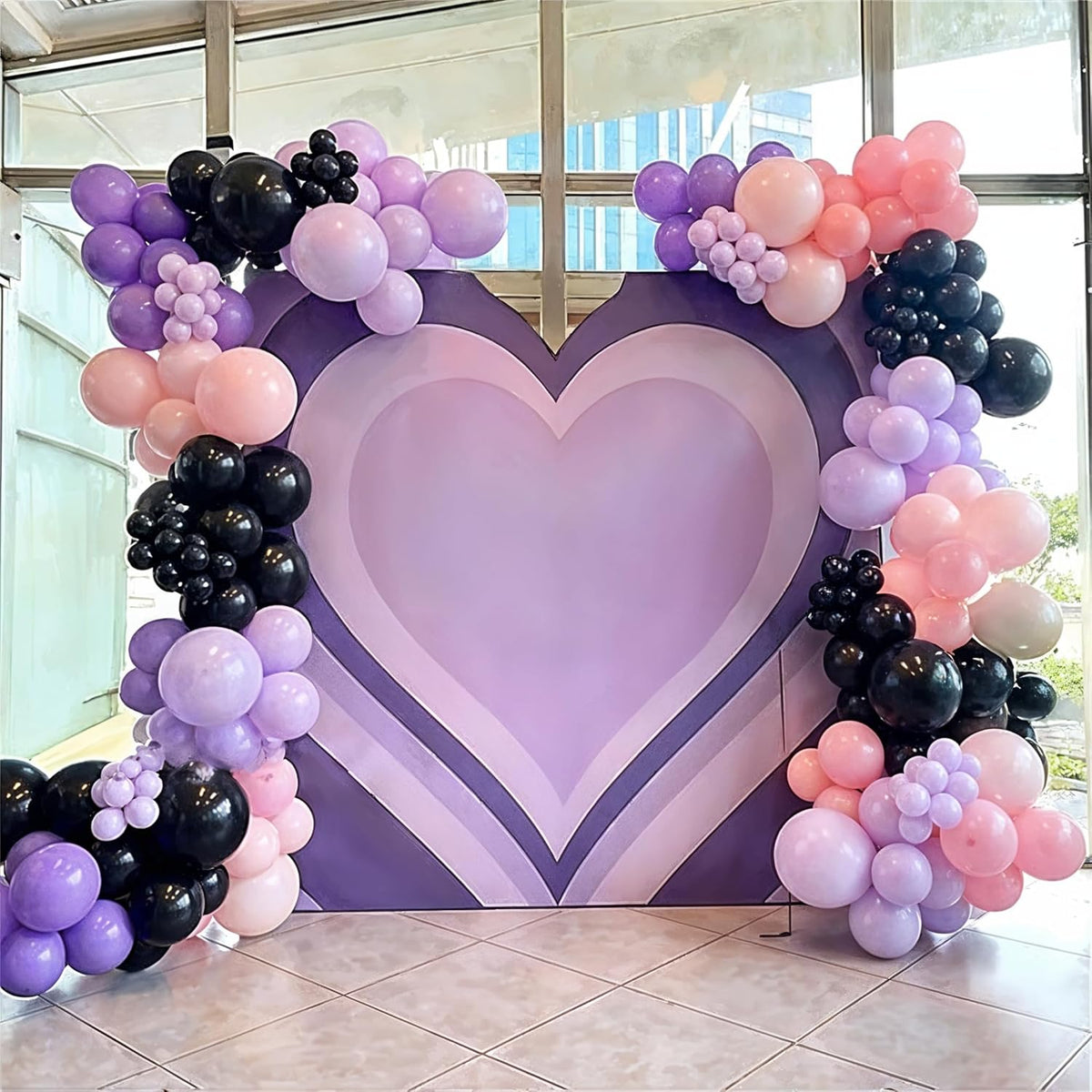 Halloween Balloons, 60pcs 12 Inch Black Pink Purple Latex Balloons for Girls Women Halloween