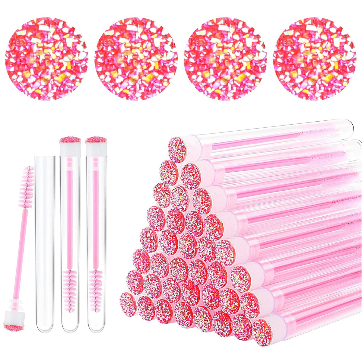 20pcs Eyelash brush Lash Wand Makeup tool Eyelash Extension supplies Cleaning brush Diamond Mascara