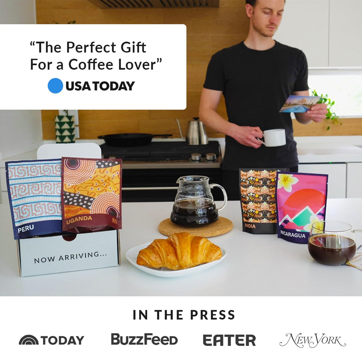 Atlas Coffee Club World of Coffee Discovery Set - Gourmet Coffee Gift Sampler - 4-Pack Variety Box