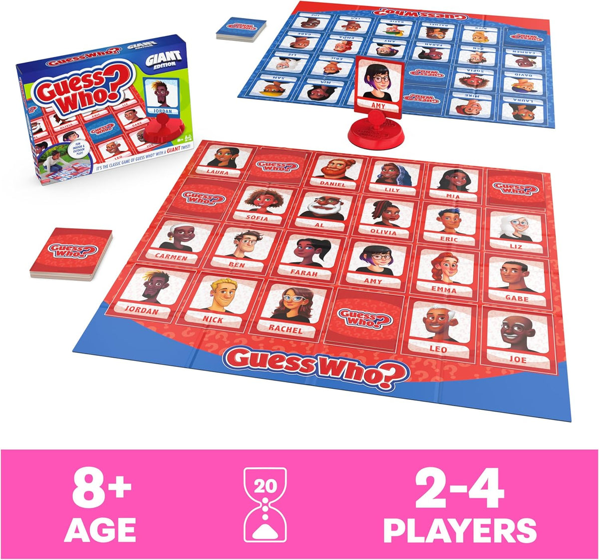 Spin Master Games, Guess Who? Giant Edition, Family Game for Indoor & Outdoor Fun with Big